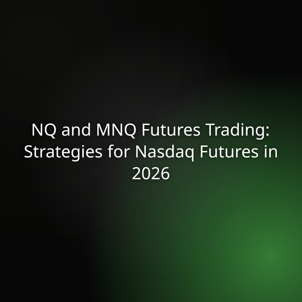 Title slide: NQ and MNQ futures trading strategies for Nasdaq futures in 2026