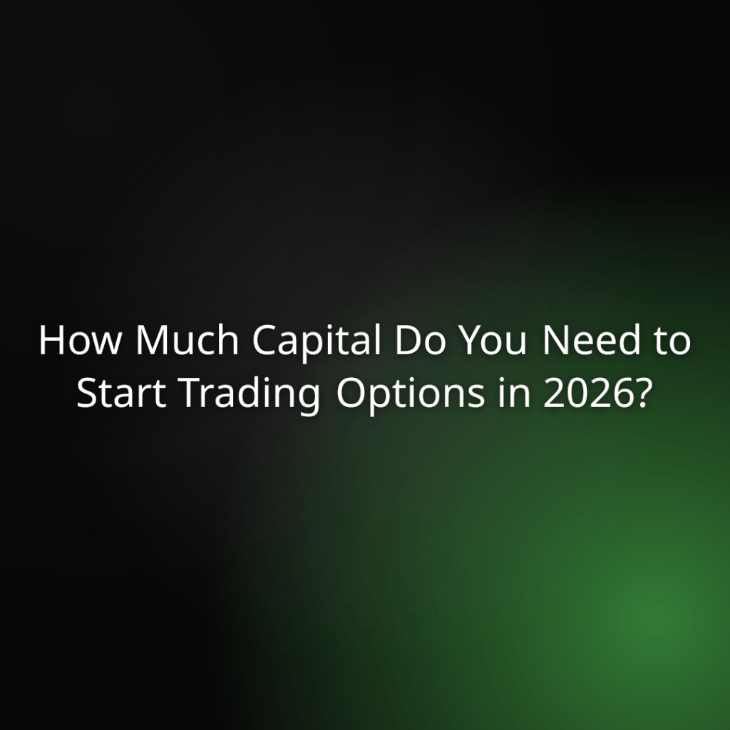 Title slide: 'How Much Capital Do You Need to Start Trading Options in 2026?'.