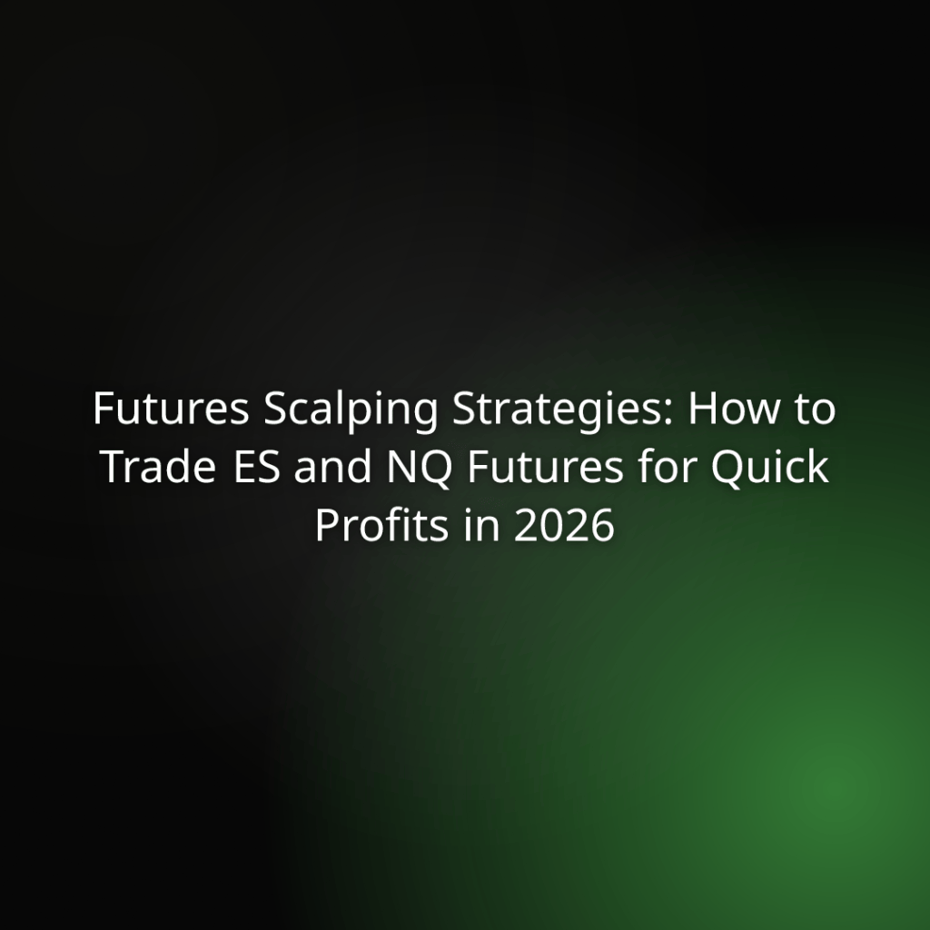 Futures Scalping Strategies: How to Trade ES and NQ Futures for Quick Profits in 2026 on a dark gradient slide