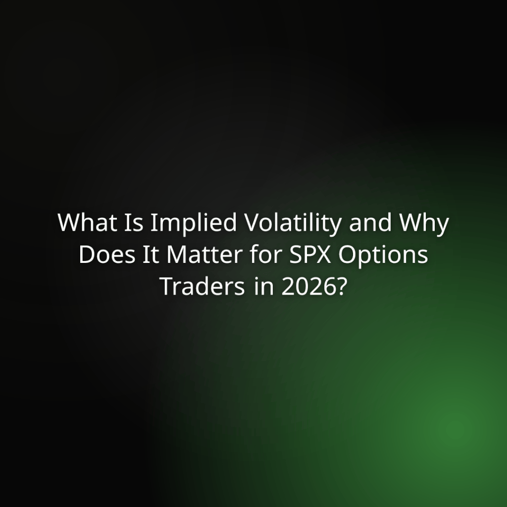 Title slide: What Is Implied Volatility and Why Does It Matter for SPX Options Traders in 2026?